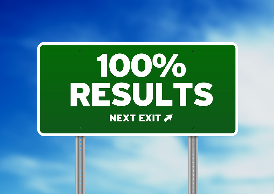 CoachVille-100% Results Sign
