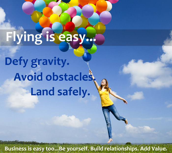 Flying is easy! Business is easy too.